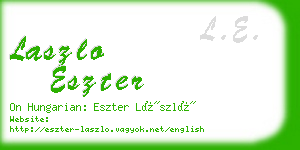 laszlo eszter business card